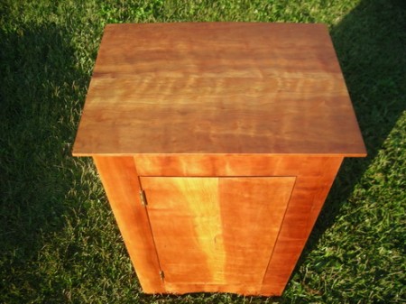Figured cherry cabinet