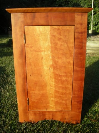 Figured cherry cabinet