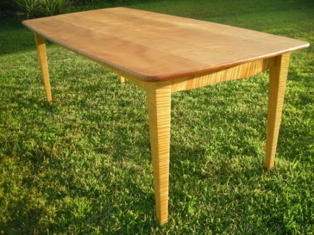 Tiger maple dining table