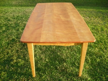 Tiger maple dining table