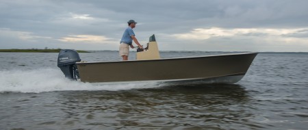 Outer Banks style tunnel skiff