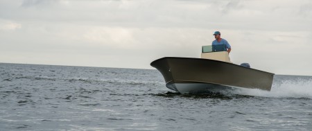 Outer Banks style tunnel skiff