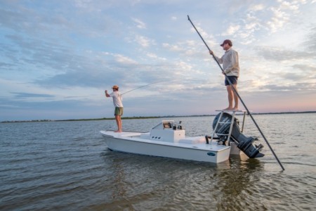 outer banks boat building, custom flats boat, custom flats skiff